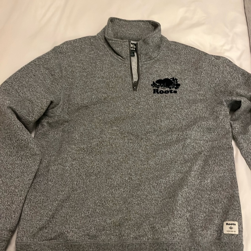 Mens Roots Quarter Zip Sweatshirt